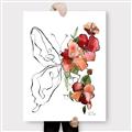 Picture of Floral Butterfly II _GroupedProduct_Rectangle_Portrait_Canvas_