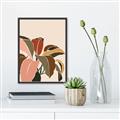 Picture of Color Block Leaves IV _GroupedProduct_Rectangle_Portrait_Canvas_Framed_