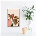 Picture of Color Block Leaves IV _GroupedProduct_Rectangle_Portrait_Canvas_Framed_