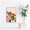 Picture of Color Block Leaves IV _GroupedProduct_Rectangle_Portrait_Canvas_Framed_