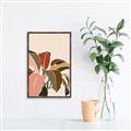 Picture of Color Block Leaves IV _GroupedProduct_Rectangle_Portrait_Canvas_Framed_