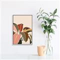 Picture of Color Block Leaves IV _GroupedProduct_Rectangle_Portrait_Canvas_Framed_