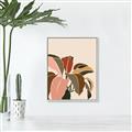 Picture of Color Block Leaves IV _GroupedProduct_Rectangle_Portrait_Canvas_Framed_
