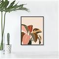 Picture of Color Block Leaves IV _GroupedProduct_Rectangle_Portrait_Canvas_Framed_