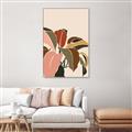 Picture of Color Block Leaves IV _GroupedProduct_Rectangle_Portrait_Canvas_Framed_
