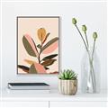 Picture of Color Block Leaves VI _GroupedProduct_Rectangle_Portrait_Canvas_Framed_