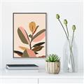 Picture of Color Block Leaves VI _GroupedProduct_Rectangle_Portrait_Canvas_Framed_