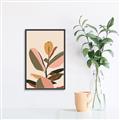 Picture of Color Block Leaves VI _GroupedProduct_Rectangle_Portrait_Canvas_Framed_