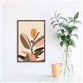 Picture of Color Block Leaves VI _GroupedProduct_Rectangle_Portrait_Canvas_Framed_