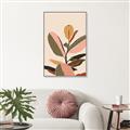 Picture of Color Block Leaves VI _GroupedProduct_Rectangle_Portrait_Canvas_Framed_
