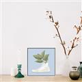 Picture of Plant Shoe Blue I _GroupedProduct_Square_Canvas_Framed_
