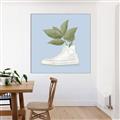 Picture of Plant Shoe Blue I _GroupedProduct_Square_Canvas_Framed_
