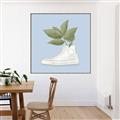 Picture of Plant Shoe Blue I _GroupedProduct_Square_Canvas_Framed_