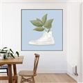 Picture of Plant Shoe Blue I _GroupedProduct_Square_Canvas_Framed_