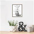 Picture of Hand Drawn Vase _GroupedProduct_Rectangle_Portrait_Canvas_Framed_