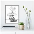 Picture of Hand Drawn Vase _GroupedProduct_Rectangle_Portrait_Canvas_Framed_