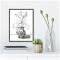 Picture of Hand Drawn Vase _GroupedProduct_Rectangle_Portrait_Canvas_Framed_