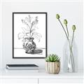 Picture of Hand Drawn Vase _GroupedProduct_Rectangle_Portrait_Canvas_Framed_