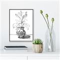 Picture of Hand Drawn Vase _GroupedProduct_Rectangle_Portrait_Canvas_Framed_