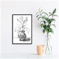 Picture of Hand Drawn Vase _GroupedProduct_Rectangle_Portrait_Canvas_Framed_