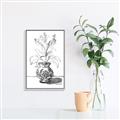 Picture of Hand Drawn Vase _GroupedProduct_Rectangle_Portrait_Canvas_Framed_