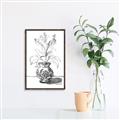 Picture of Hand Drawn Vase _GroupedProduct_Rectangle_Portrait_Canvas_Framed_