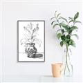 Picture of Hand Drawn Vase _GroupedProduct_Rectangle_Portrait_Canvas_Framed_