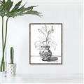 Picture of Hand Drawn Vase _GroupedProduct_Rectangle_Portrait_Canvas_Framed_