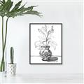 Picture of Hand Drawn Vase _GroupedProduct_Rectangle_Portrait_Canvas_Framed_