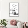 Picture of Hand Drawn Vase _GroupedProduct_Rectangle_Portrait_Canvas_Framed_