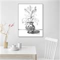 Picture of Hand Drawn Vase _GroupedProduct_Rectangle_Portrait_Canvas_Framed_