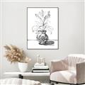 Picture of Hand Drawn Vase _GroupedProduct_Rectangle_Portrait_Canvas_Framed_