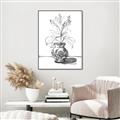 Picture of Hand Drawn Vase _GroupedProduct_Rectangle_Portrait_Canvas_Framed_