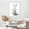 Picture of Hand Drawn Vase _GroupedProduct_Rectangle_Portrait_Canvas_Framed_