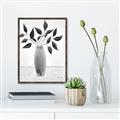 Picture of Black Vase Botanical I _GroupedProduct_Rectangle_Portrait_Canvas_Framed_