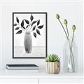 Picture of Black Vase Botanical I _GroupedProduct_Rectangle_Portrait_Canvas_Framed_