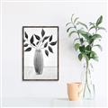 Picture of Black Vase Botanical I _GroupedProduct_Rectangle_Portrait_Canvas_Framed_