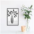 Picture of Black Vase Botanical I _GroupedProduct_Rectangle_Portrait_Canvas_Framed_