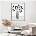Picture of Black Vase Botanical I _GroupedProduct_Rectangle_Portrait_Canvas_Framed_