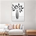 Picture of Black Vase Botanical I _GroupedProduct_Rectangle_Portrait_Canvas_Framed_