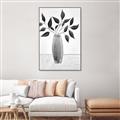 Picture of Black Vase Botanical I _GroupedProduct_Rectangle_Portrait_Canvas_Framed_