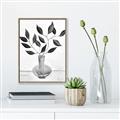 Picture of Black Vase Botanical II _GroupedProduct_Rectangle_Portrait_Canvas_Framed_