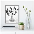 Picture of Black Vase Botanical II _GroupedProduct_Rectangle_Portrait_Canvas_Framed_