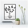 Picture of Black Vase Botanical II _GroupedProduct_Rectangle_Portrait_Canvas_Framed_
