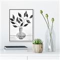 Picture of Black Vase Botanical II _GroupedProduct_Rectangle_Portrait_Canvas_Framed_