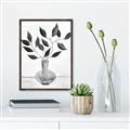 Picture of Black Vase Botanical II _GroupedProduct_Rectangle_Portrait_Canvas_Framed_