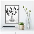 Picture of Black Vase Botanical II _GroupedProduct_Rectangle_Portrait_Canvas_Framed_