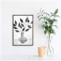 Picture of Black Vase Botanical II _GroupedProduct_Rectangle_Portrait_Canvas_Framed_