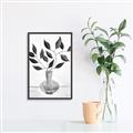 Picture of Black Vase Botanical II _GroupedProduct_Rectangle_Portrait_Canvas_Framed_