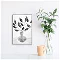 Picture of Black Vase Botanical II _GroupedProduct_Rectangle_Portrait_Canvas_Framed_